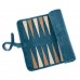Backgammon blue rollable