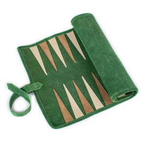 Backgammon green rollable 