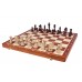 Complete foldable wooden inlaid chessboard and wooden chess set 