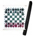 In Rollable plastic with tube bag convenient to carry magnetic teaching chessboard 